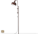 Standing Pole Lamp with Adjustable Lamp Head Industrial Floor Metal - Image 2