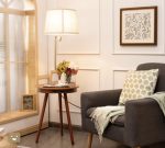 Lamp Bedside Shade Nightstand End Table Lighting Wireless Charger In Coffee - Image 2