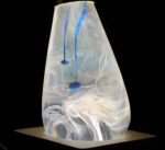 Table Lamp Blue Drop EP LIGHT Bulb With Wood Base - Image 4