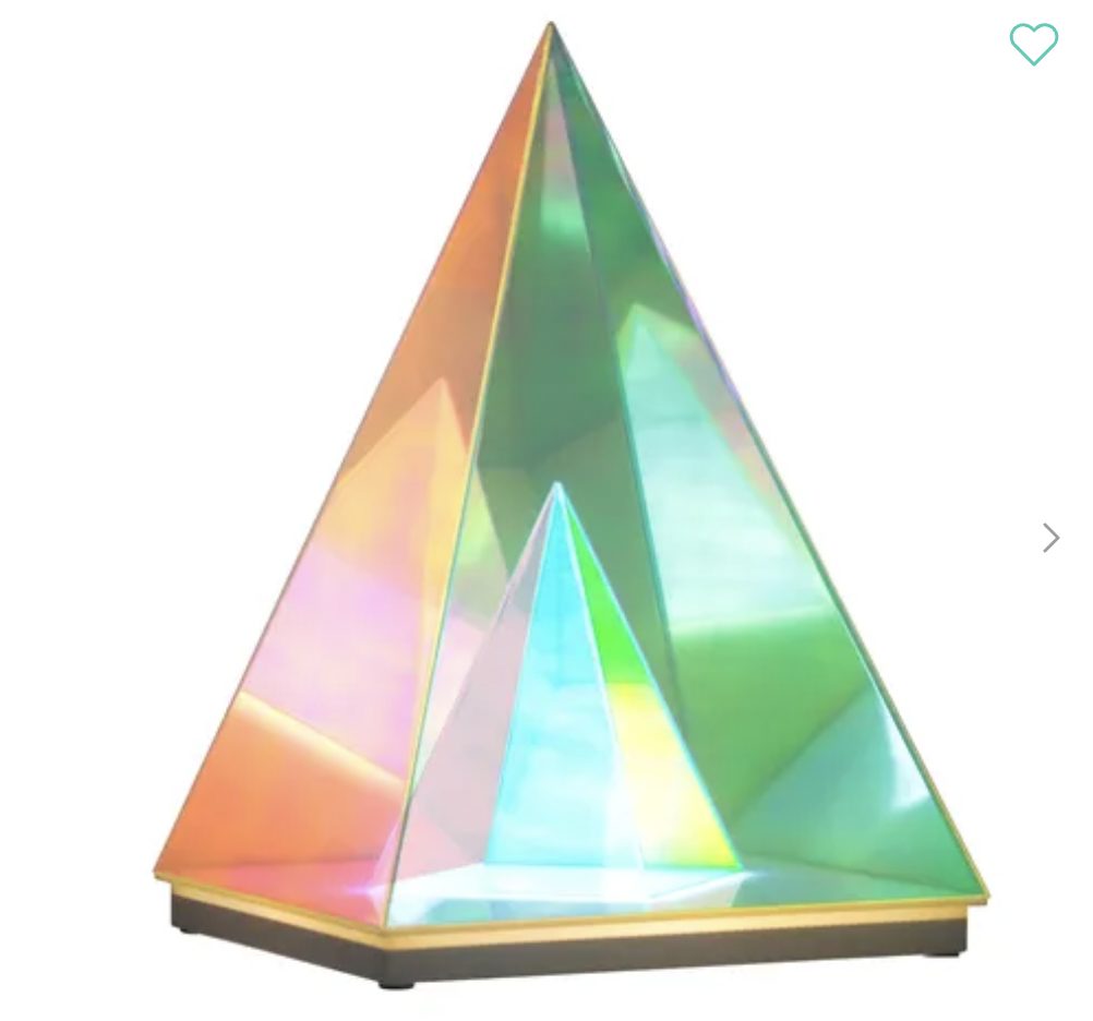 Screen Shot 2022-08-21 at 7.51.52 PM Table Lamp Colorful Trigon Acrylic Pyramid - Image 1