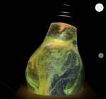 Table Lamp Modern Decor Galaxy Bulb With Wood Base - Image 3