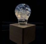 Table Lamp Blue Hydrangea Design LED EP LIGHT Bulb With Vintage Base - Image 2