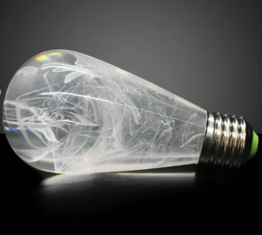 Table Lamp Snow Design Handmade Resin LED EP LIGHT Bulb With Base - Image 2