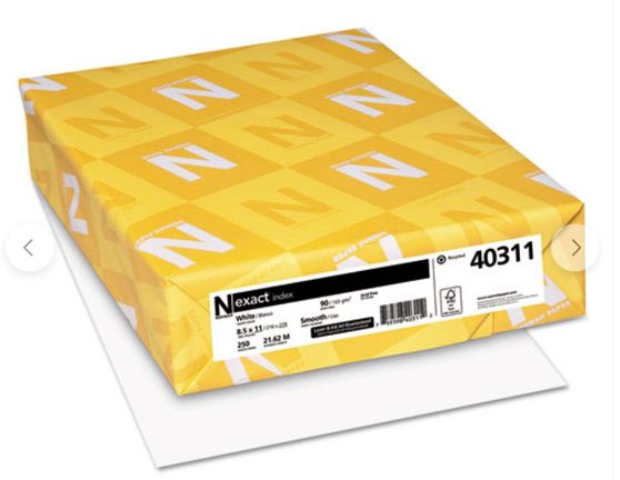 Screenshot (1313) Printer Paper Card Stock 8.5 X 11- Neenah Exact Index 250 Sheet Count - Image 1
