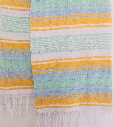 Screenshot 2022-08-21 11.26.13 AM Throw Blanket Mexican Serape Waikiki Beach Design - Image 1