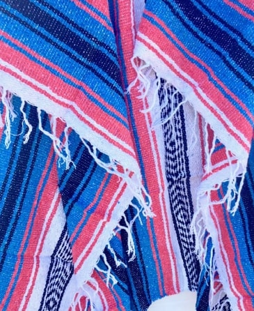 Screenshot 2022-08-22 3.04.48 PM Throw Blanket Mexican Serape Wild One Design - Image 1