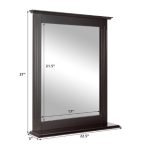 Multipurpose Vanity Mirror With Shelf In Coffee - Image 3