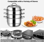 3 Tier Steamer Stainless Steel Cookware - Image 5