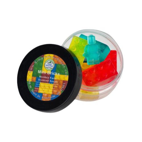 Mini Brick Kids Soap Monkey Farts Kids Soap Mini Bricks Monkey Farts 3pk - Image 1