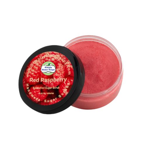 red raspberry sugar scrub 8oz Sugar Scrub Red Raspberry Scented 2pk - Image 1