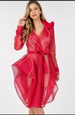 Waistcoat Mesh Side Tacking Design In Fuchsia - Image 4