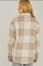 Flannel Jacket Woven Yarn In Khaki - Image 7