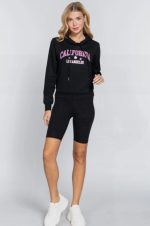 Hoodie Sweater Los Angeles California Design In Black - Image 2