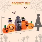 Halloween Inflatable Yard Decoration 8ft Trick Or Treat Pumpkins With LED Lights - Image 2
