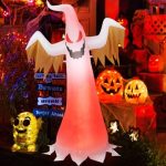 Halloween Inflatable Yard Decoration 6ft Ghost Quick Blow-Up WIth LED Lights