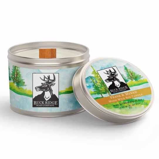 Screenshot 2022-09-09 1.36.32 PM Candle Scented Soy Sustainable Woodwick Frank & Myrrh - Image 1