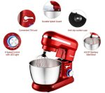 Electric Stand Mixer 4.8 Qt 8-Speed With Mixing Attachments In Red - Image 3