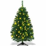 4 Feet Christmas Tree Tabletop Artificial With LED Lights