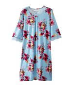 Women's Open Back V-Neck Lace Trim Nightgown