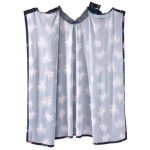 Nightgown Women's Assisted Dressing Open Back V-Neck Lace Trim Dark Bloom Design - Image 3