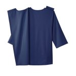 Blouse Top Women's Assisted Dressing Open Back 3/4 Length Sleeve Top With Embroidery In Navy - Image 2